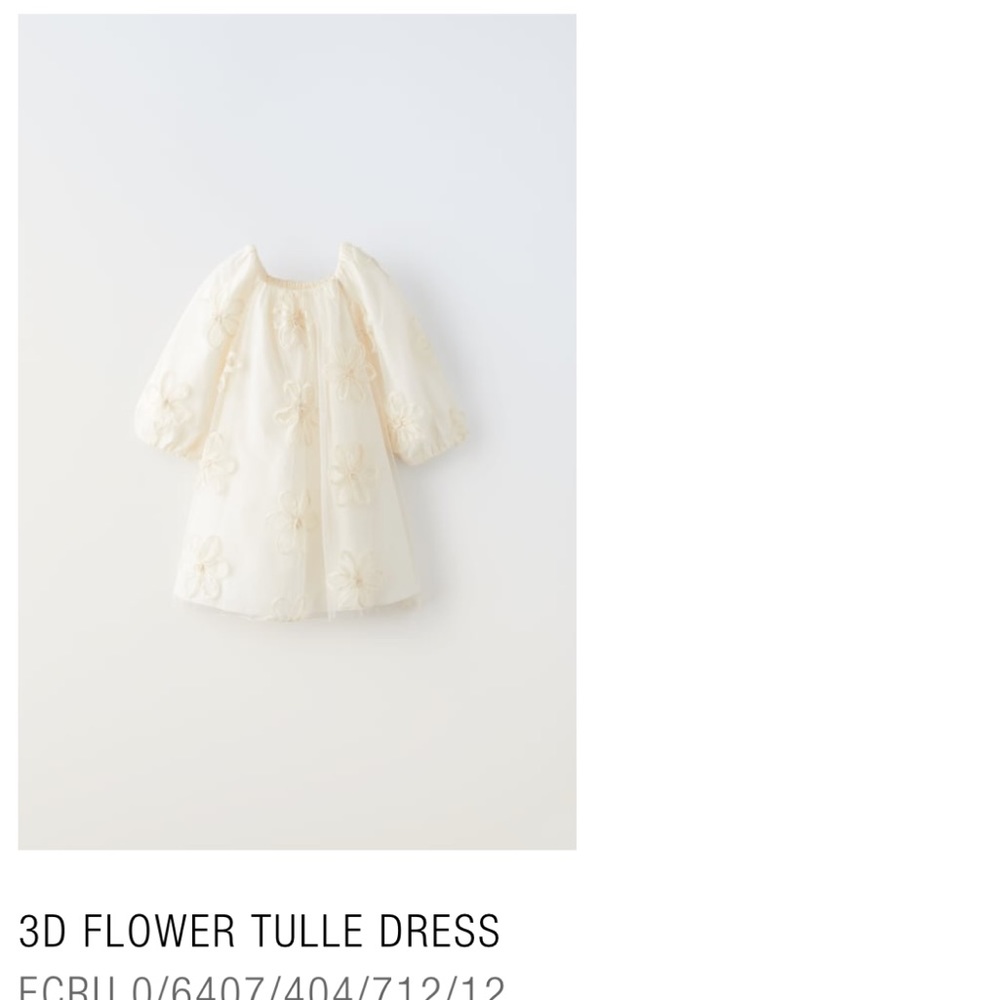 Zara Flower Tulle Dress